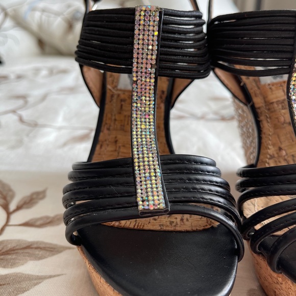 Rhinestone cork wedges - Picture 3 of 10
